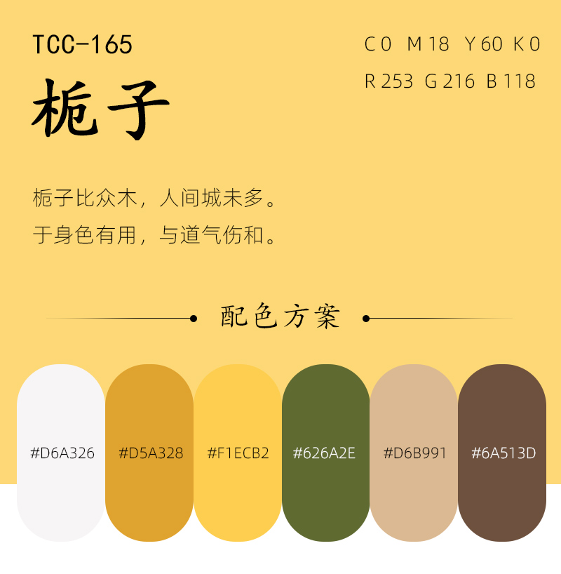 中國傳統(tǒng)色梔子